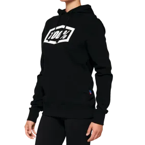 100% Women's Icon Hoodie - Black - Large 20031-00002