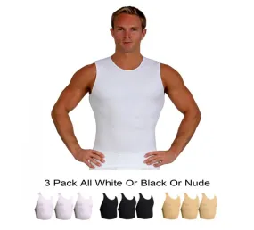 3 Pack Insta Slim High Compression Sleeveless Crew Neck Tank IS00N3