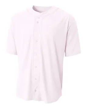 A4 Short Sleeve Full Button Baseball Top