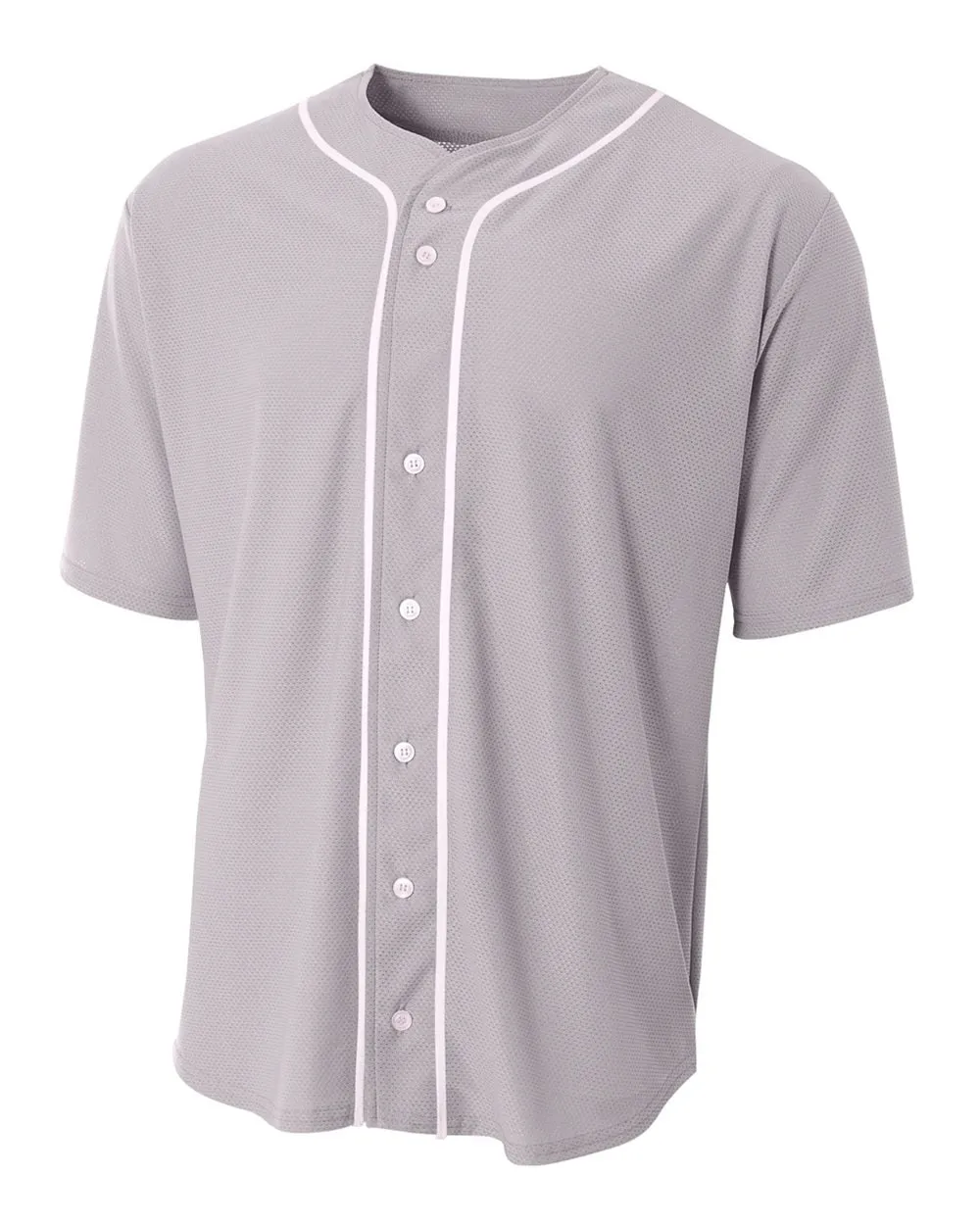 A4 Short Sleeve Full Button Baseball Top