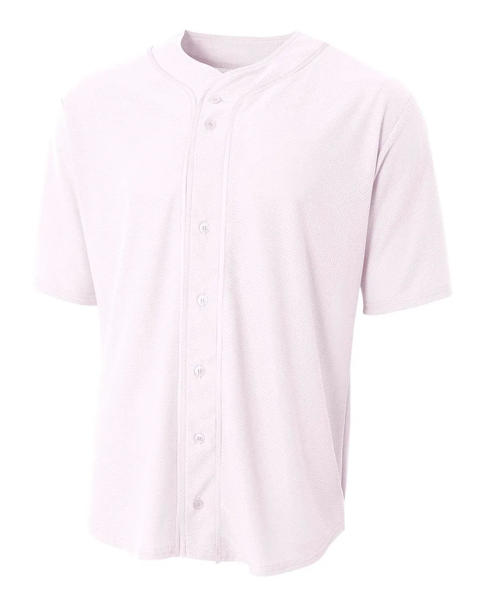 A4 Short Sleeve Full Button Baseball Top
