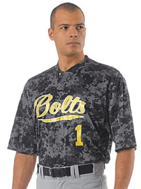 A4 Two-Button Camo Softball Jersey