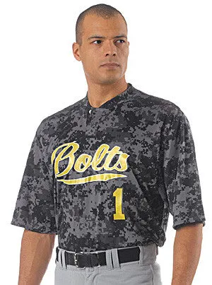 A4 Two-Button Camo Softball Jersey