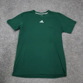 Adidas Mens Sports Performance T Shirt Short Sleeves Round Neck Green Size S