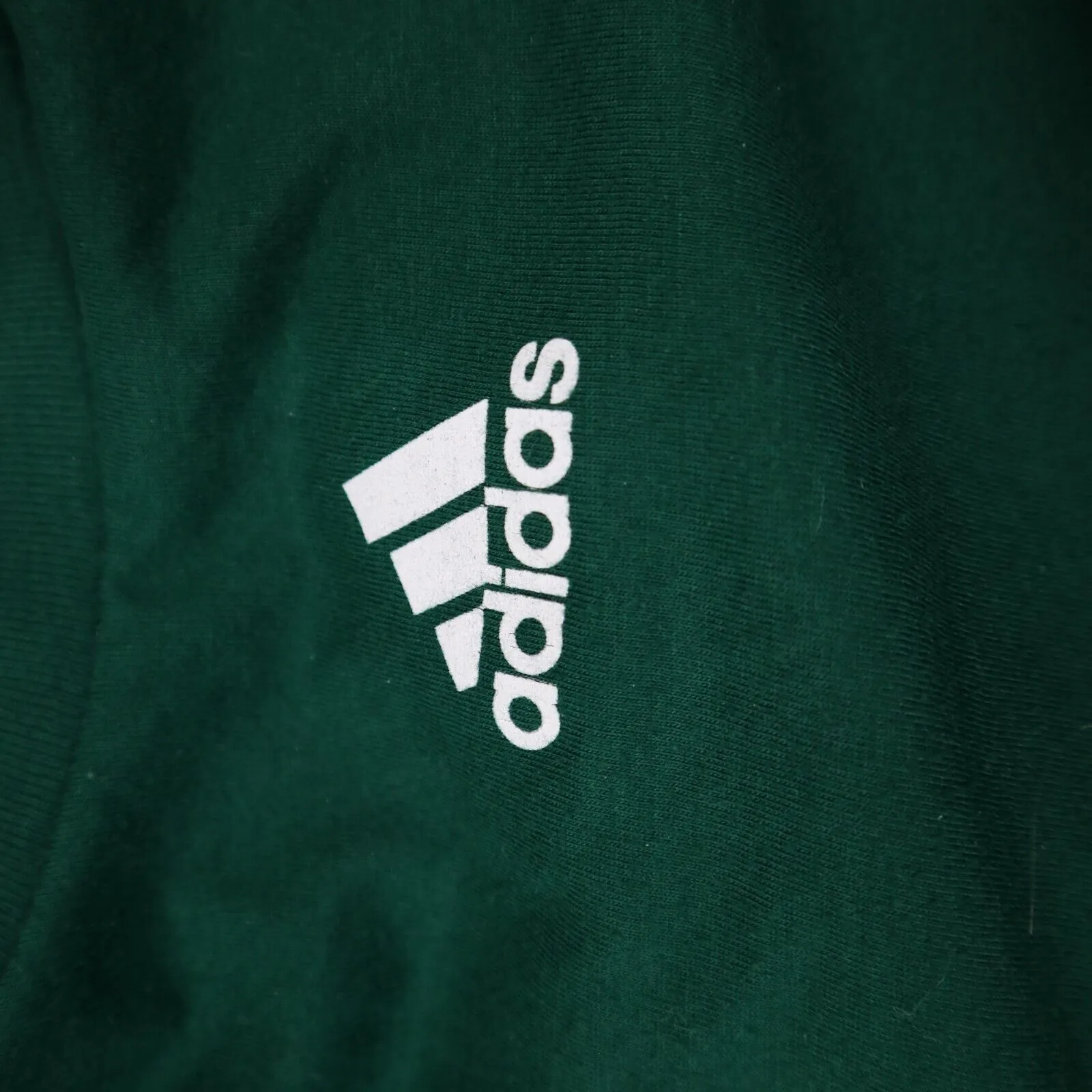 Adidas Mens Sports Performance T Shirt Short Sleeves Round Neck Green Size S