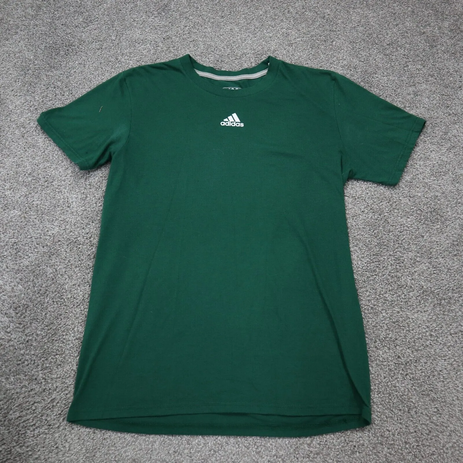 Adidas Mens Sports Performance T Shirt Short Sleeves Round Neck Green Size S