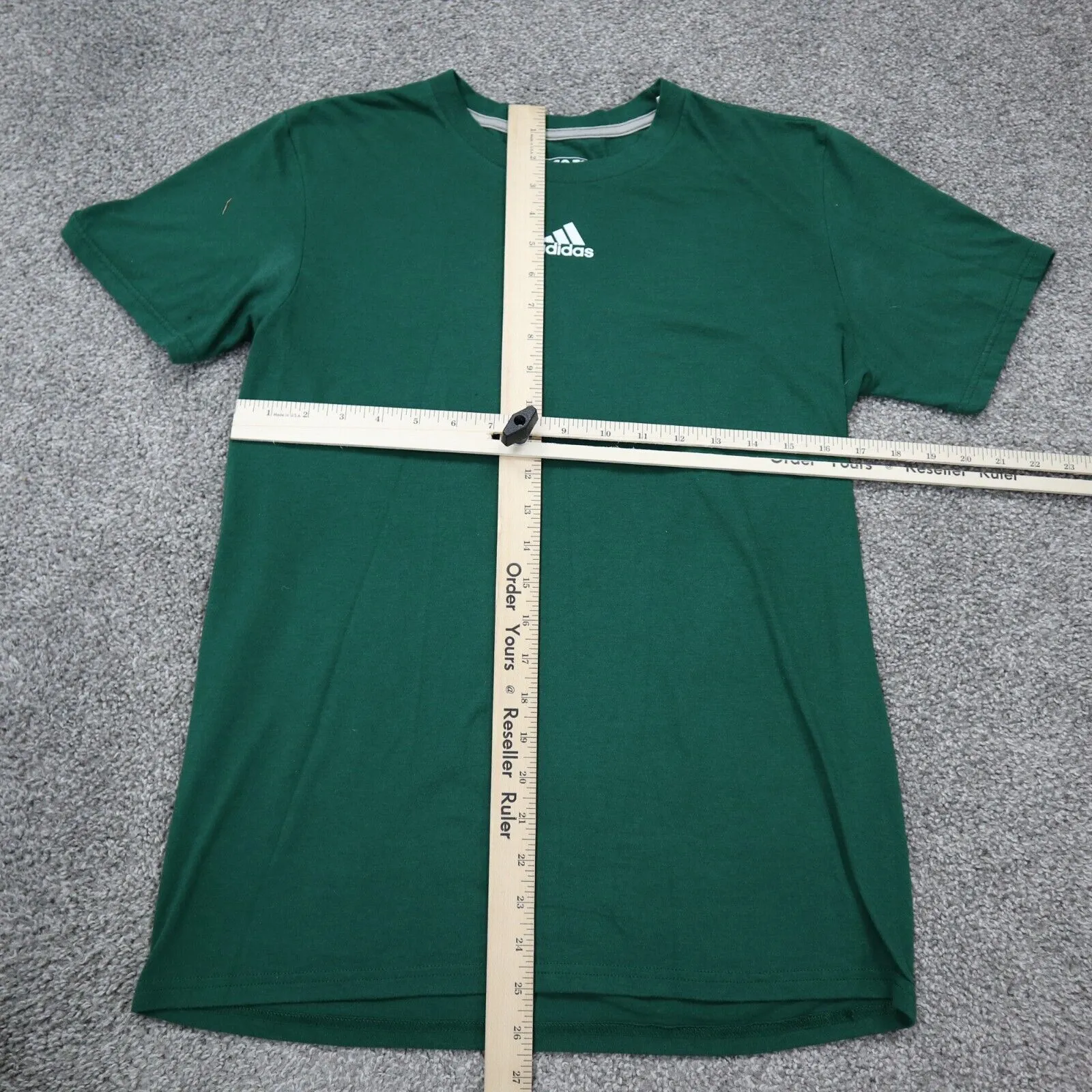 Adidas Mens Sports Performance T Shirt Short Sleeves Round Neck Green Size S