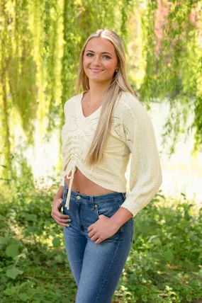 Adjustable Ruched Bust Sweater