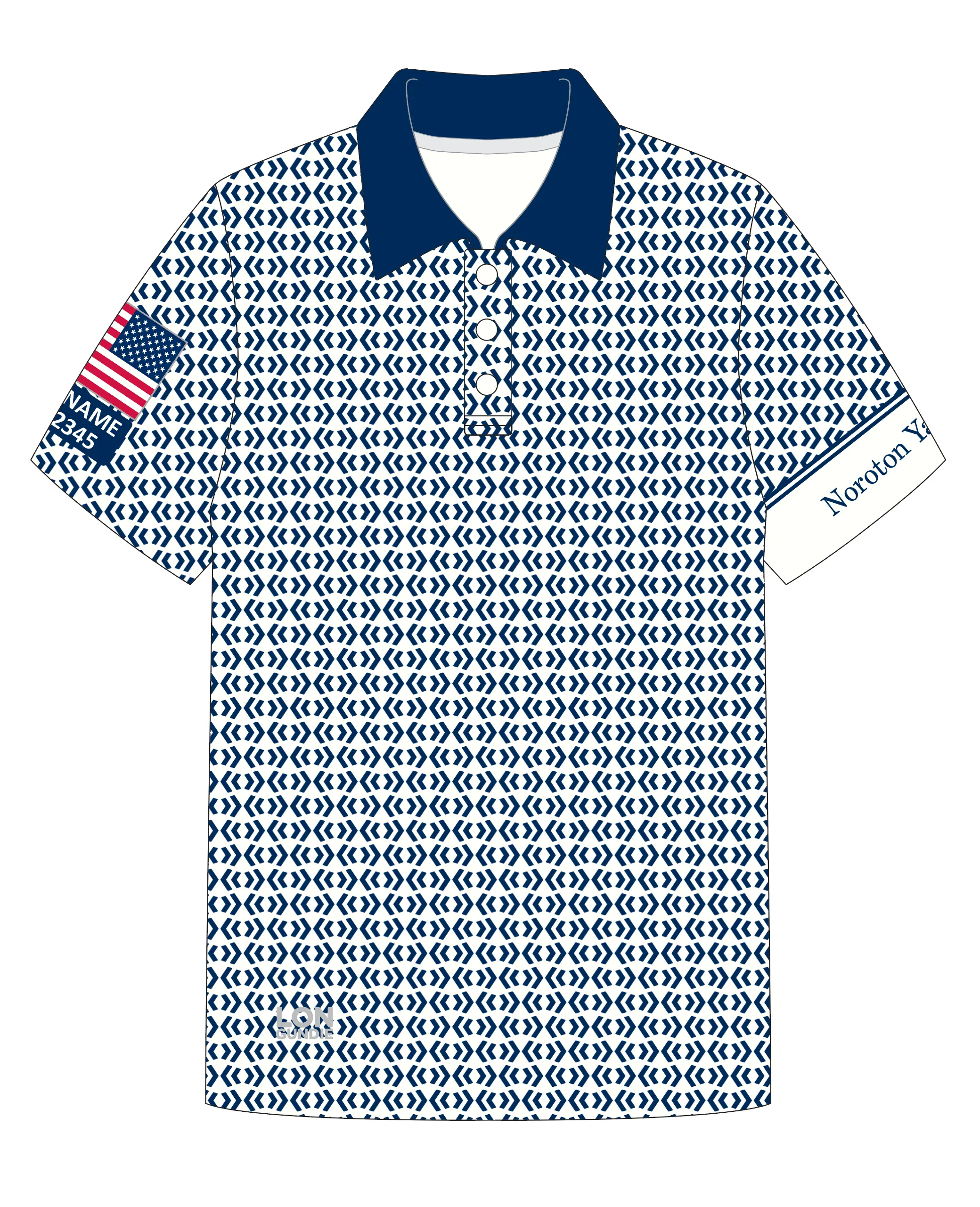 ADULT POLO SHIRT TOP SHORT SLEEVE NAVY | NOROTON YC | PSNLZ'D