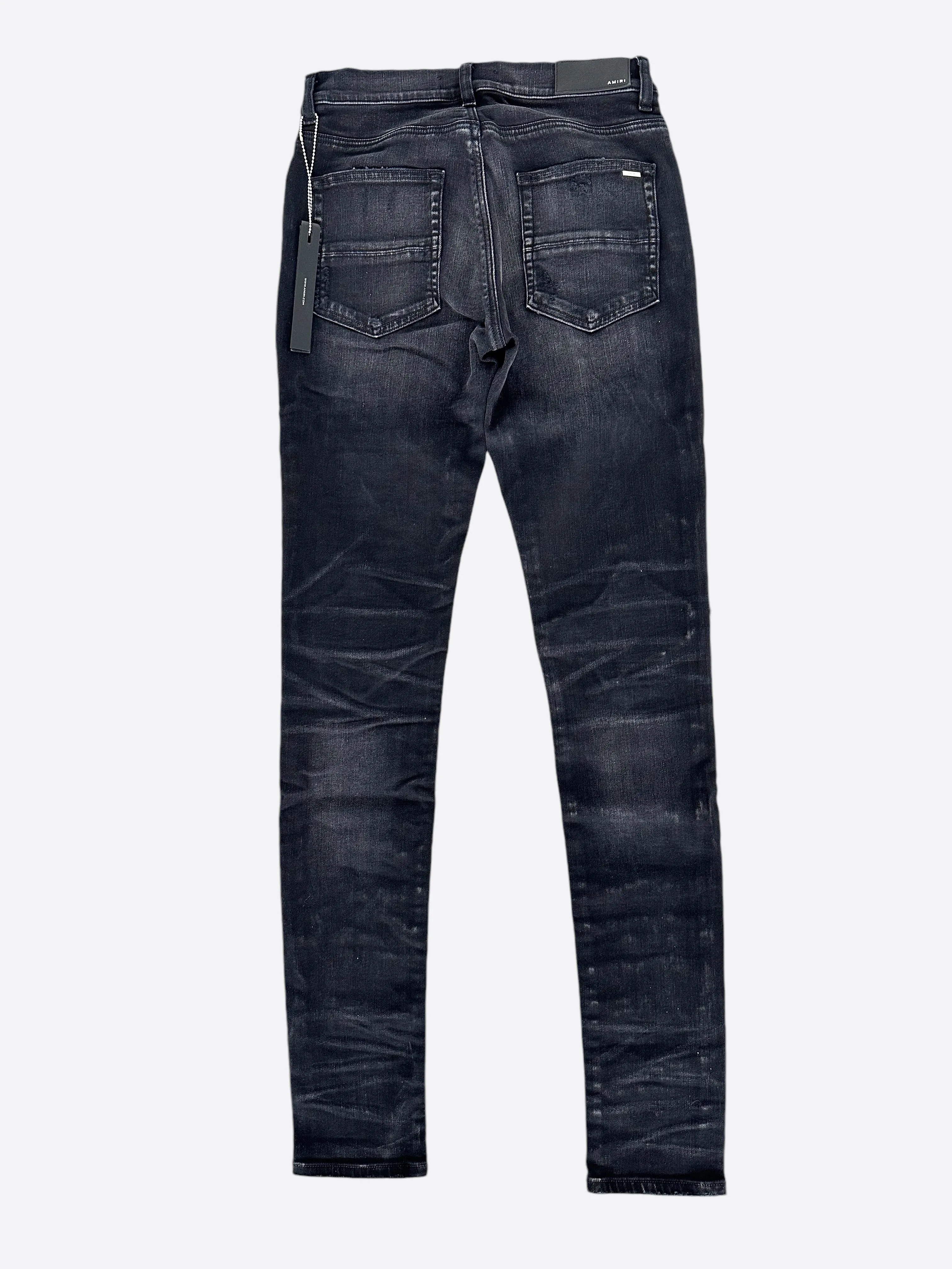 Amiri Aged Black & Red Patch MX1 Jeans