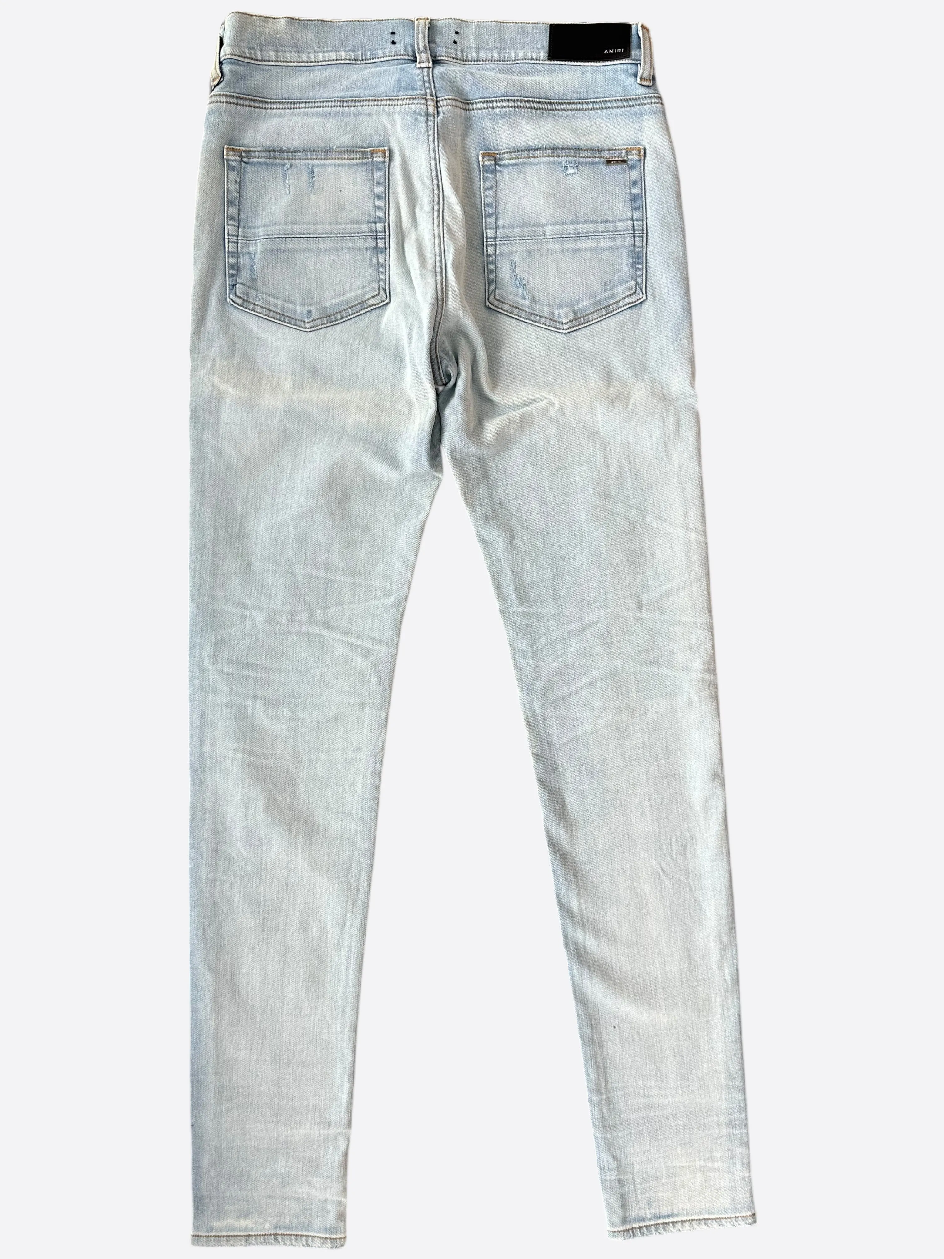 Amiri Light Indigo Camouflage Patch MX1 Jeans