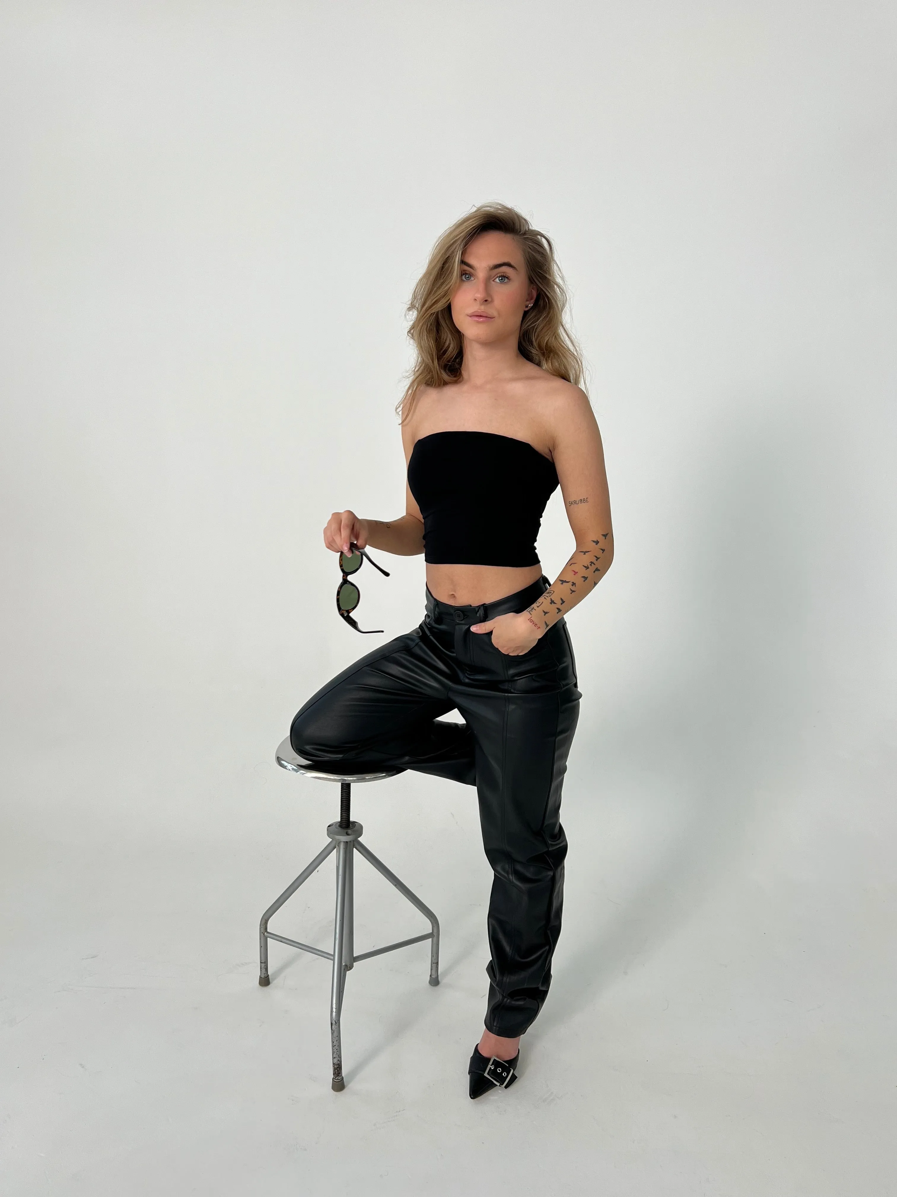 Anika faux leather pants - Black