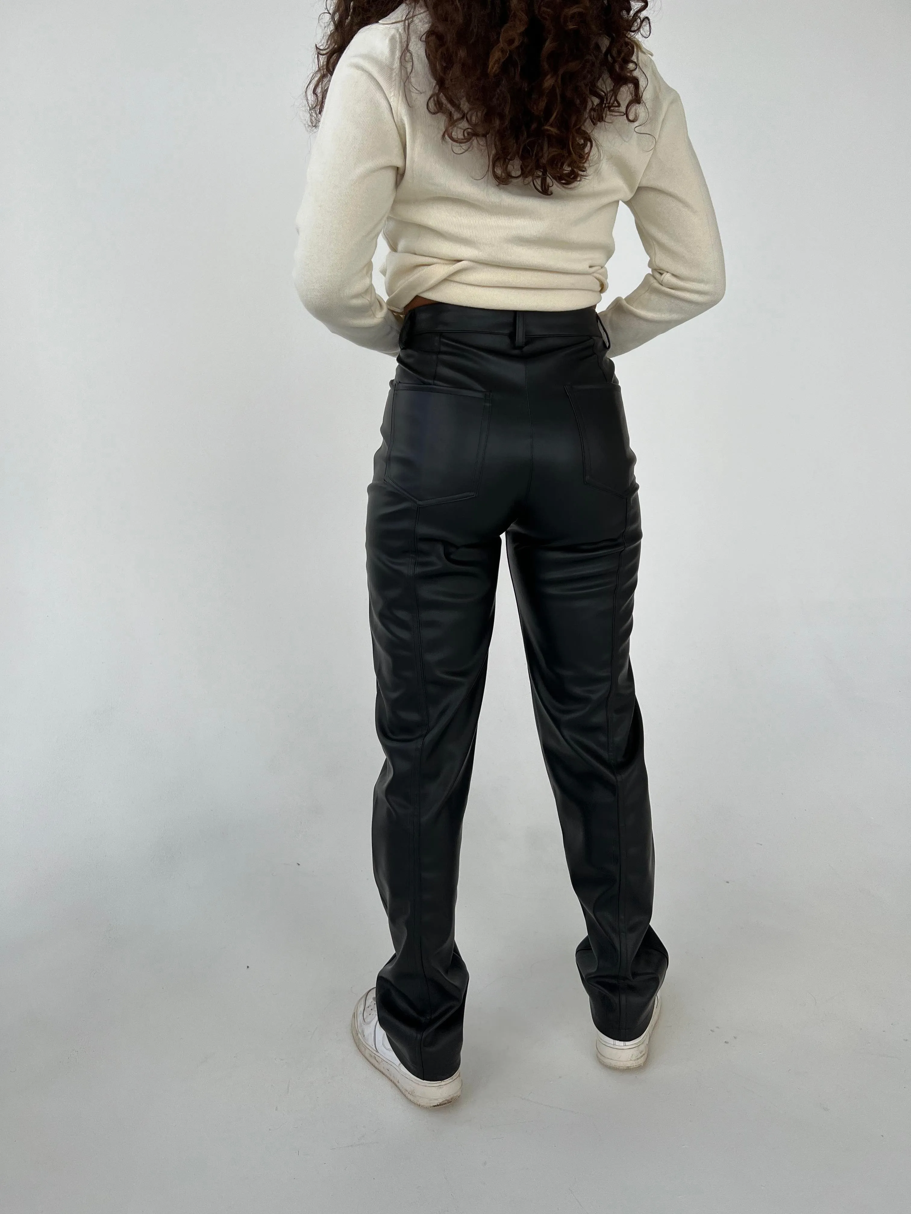 Anika faux leather pants - Black