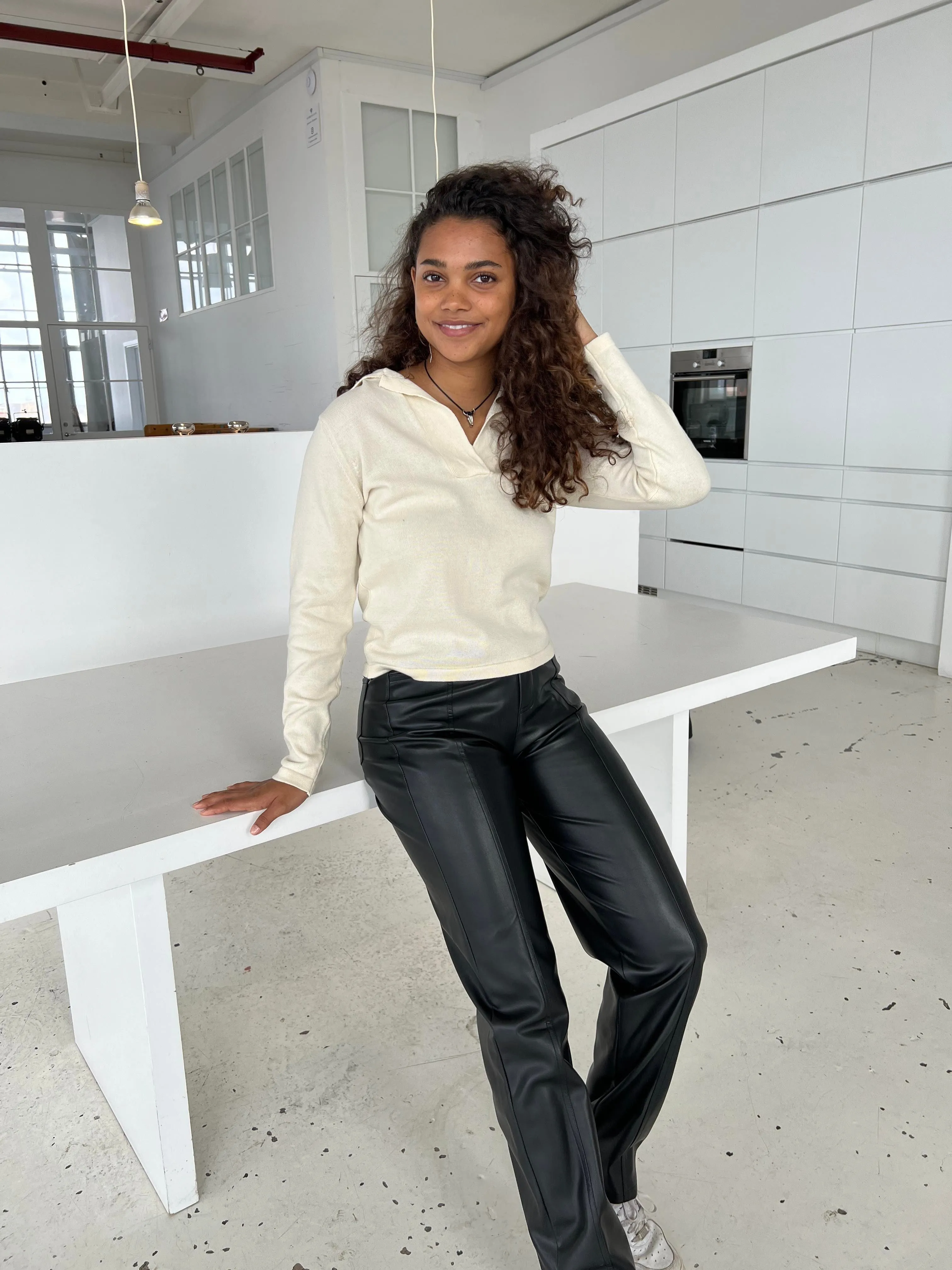 Anika faux leather pants - Black
