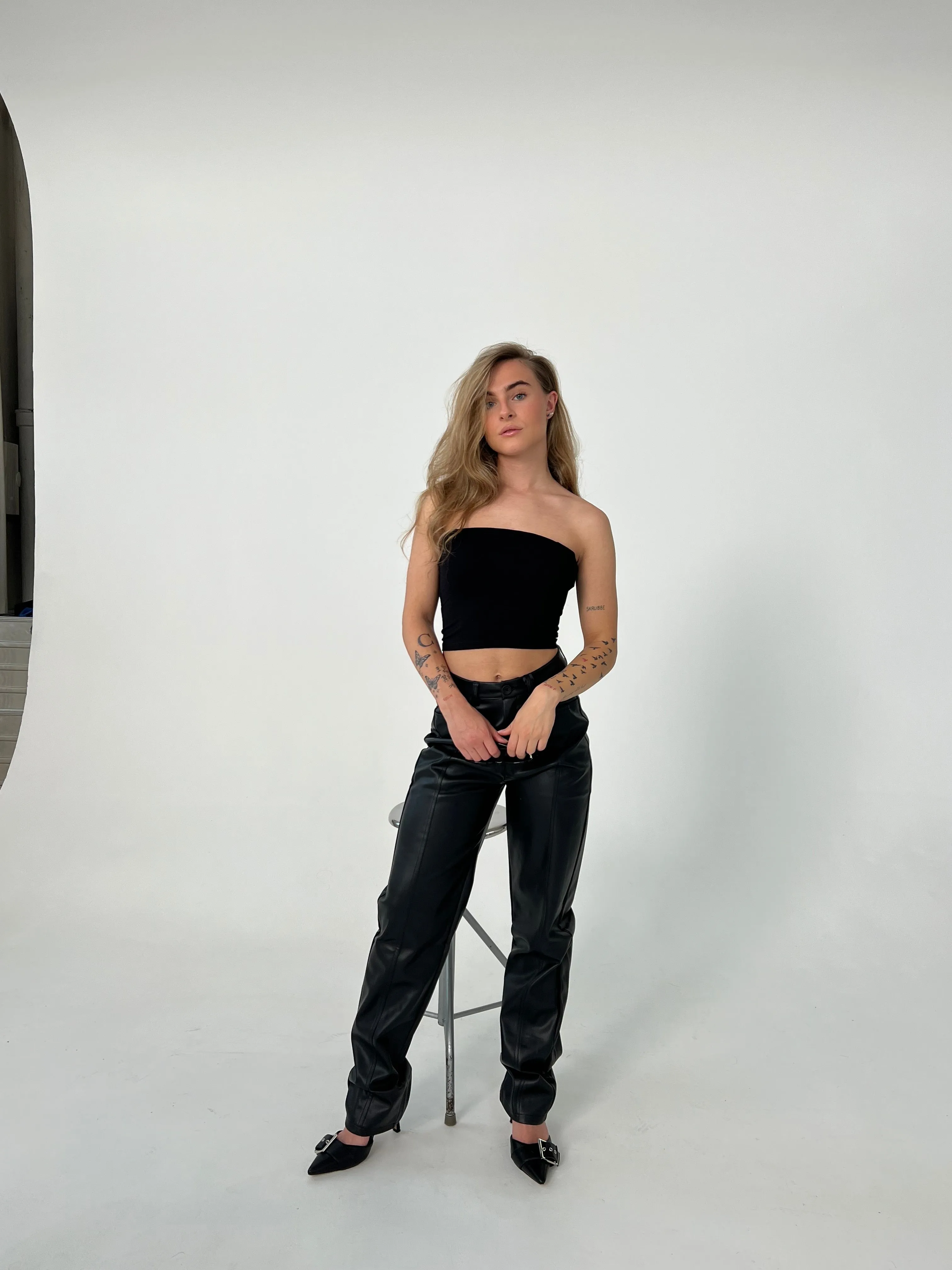 Anika faux leather pants - Black