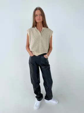 Anika faux leather pants - Black