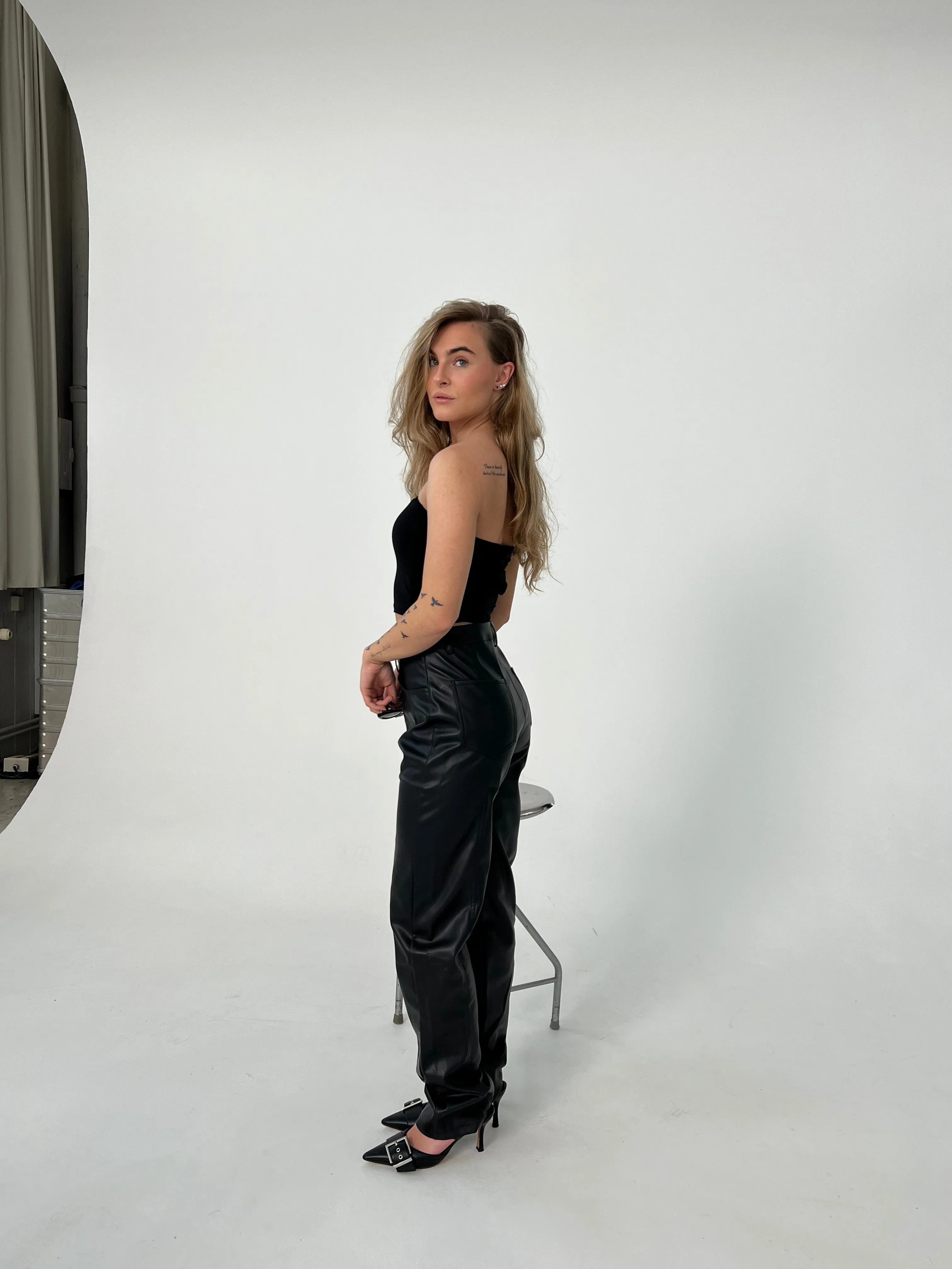 Anika faux leather pants - Black
