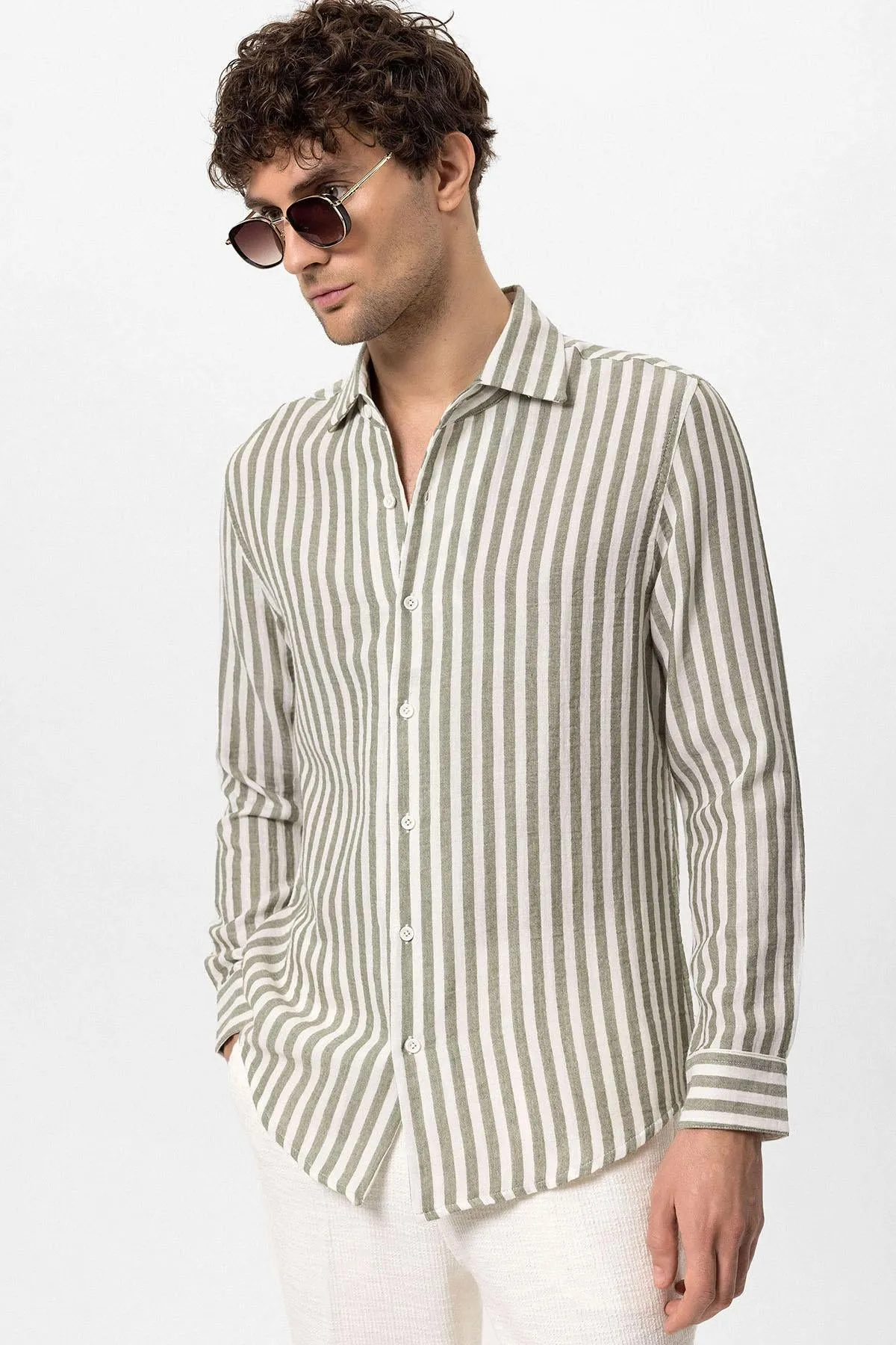 ANT Contrast Striped Men's Shirt - Nueva Rosita