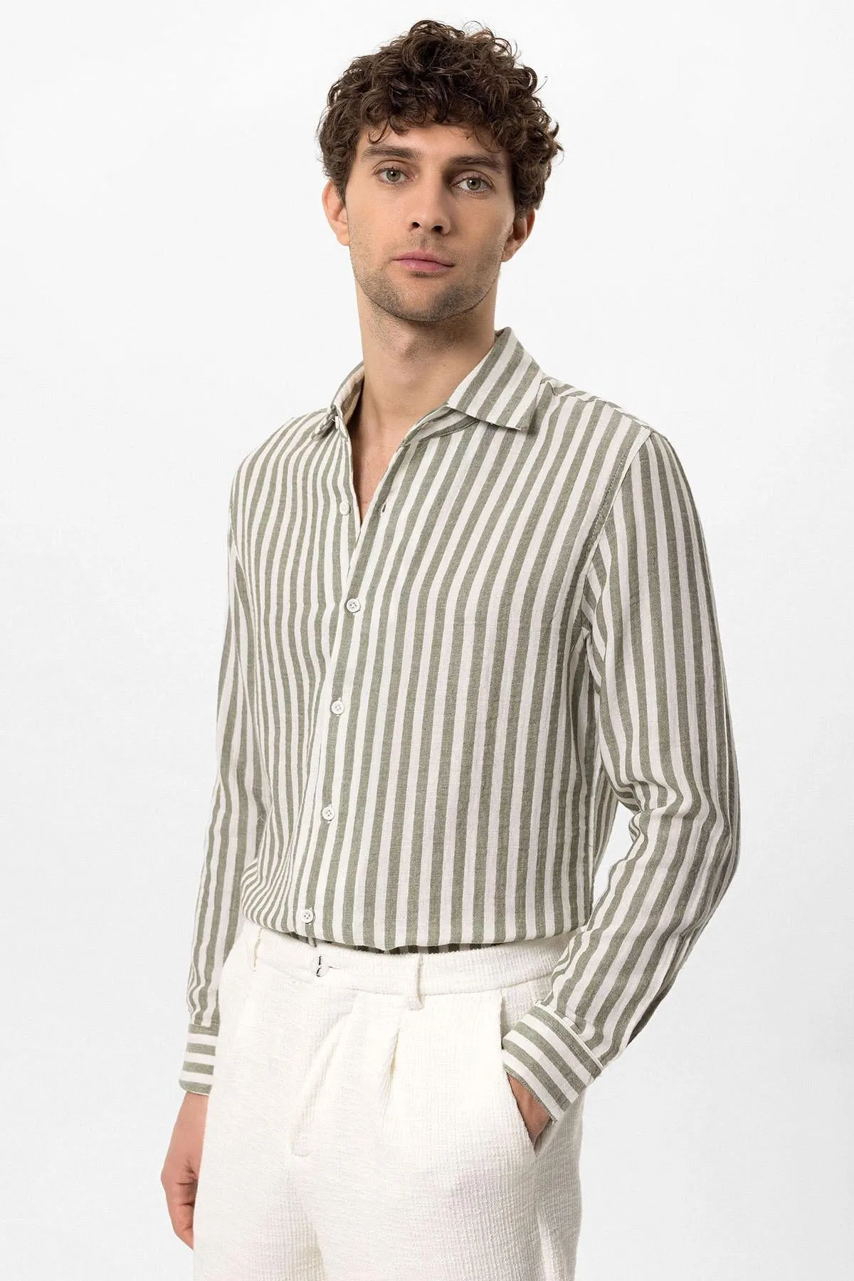 ANT Contrast Striped Men's Shirt - Nueva Rosita