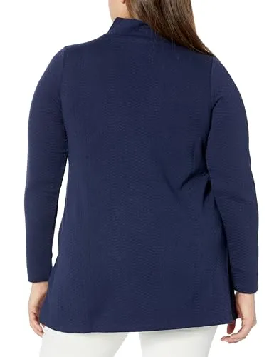 AVENUE Women's Plus Size Tunic Emeline Texture, Navy