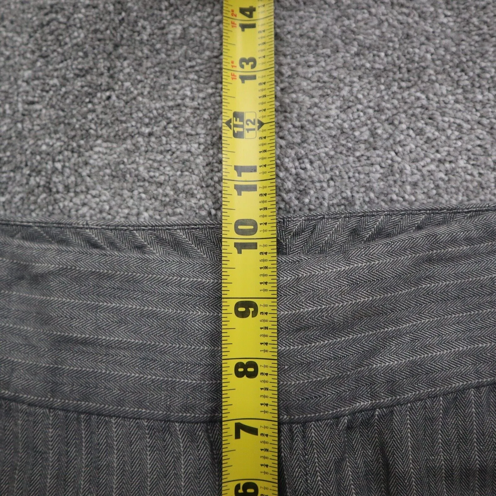 Banana Republic Womens Chino Dress Pant Wide Leg Mid Rise Pockets Gray Size 4