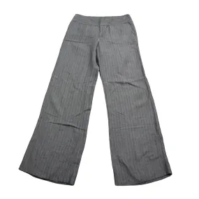 Banana Republic Womens Chino Dress Pant Wide Leg Mid Rise Pockets Gray Size 4