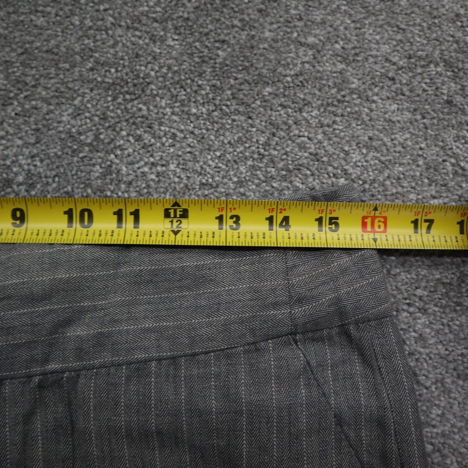Banana Republic Womens Chino Dress Pant Wide Leg Mid Rise Pockets Gray Size 4