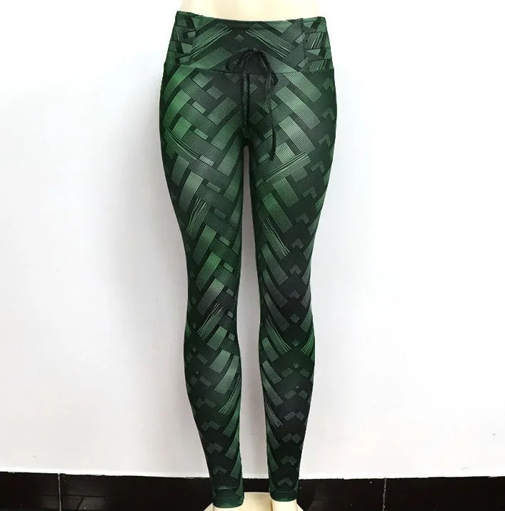 Barbarella Leggings, High Waist 'Iron Weave' Design Workout Pants