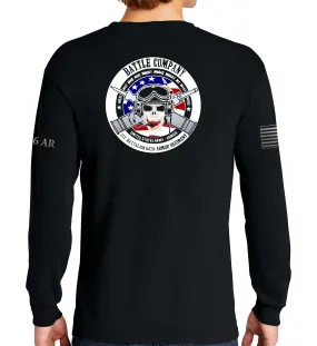 Battle Long Sleeve 50-50 Blend Unisex Shirt. This shirt IS approved for PT