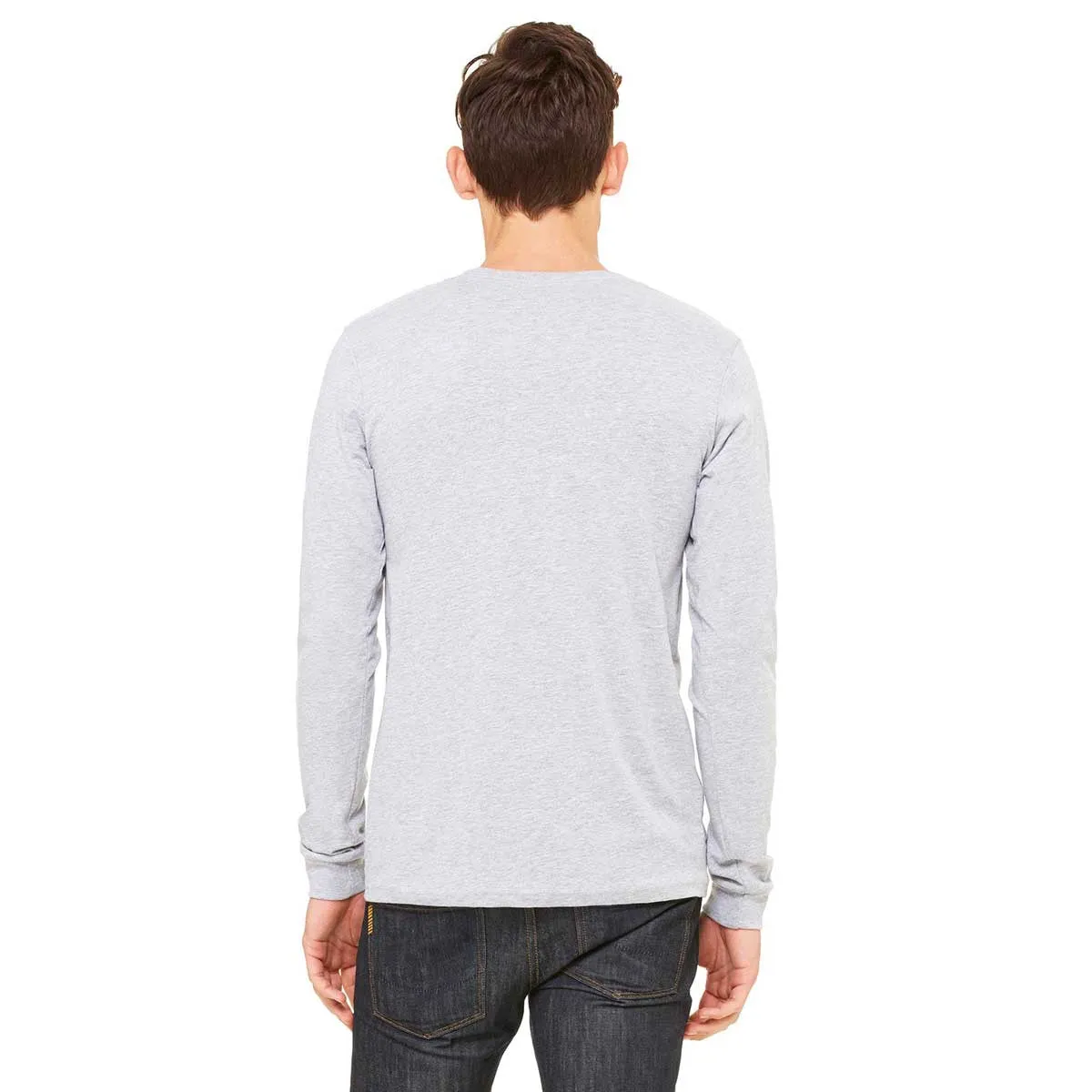 Bella   Canvas Men's Athletic Heather Jersey Long-Sleeve T-Shirt