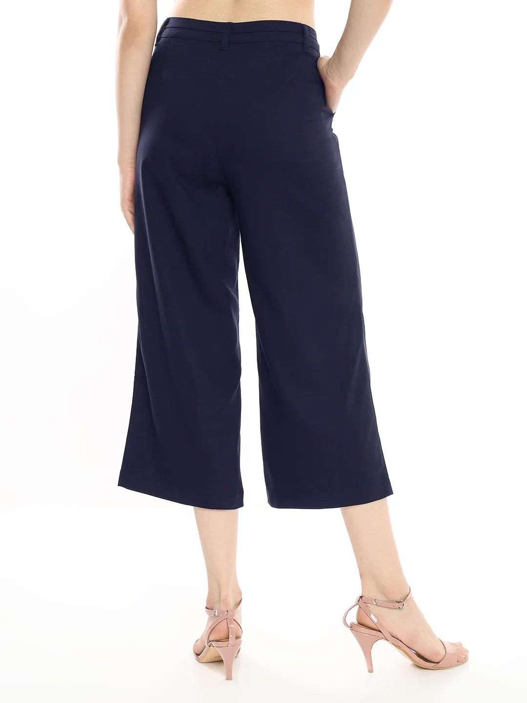 Bella Navy Blue Formal 3/4th Straight Pants