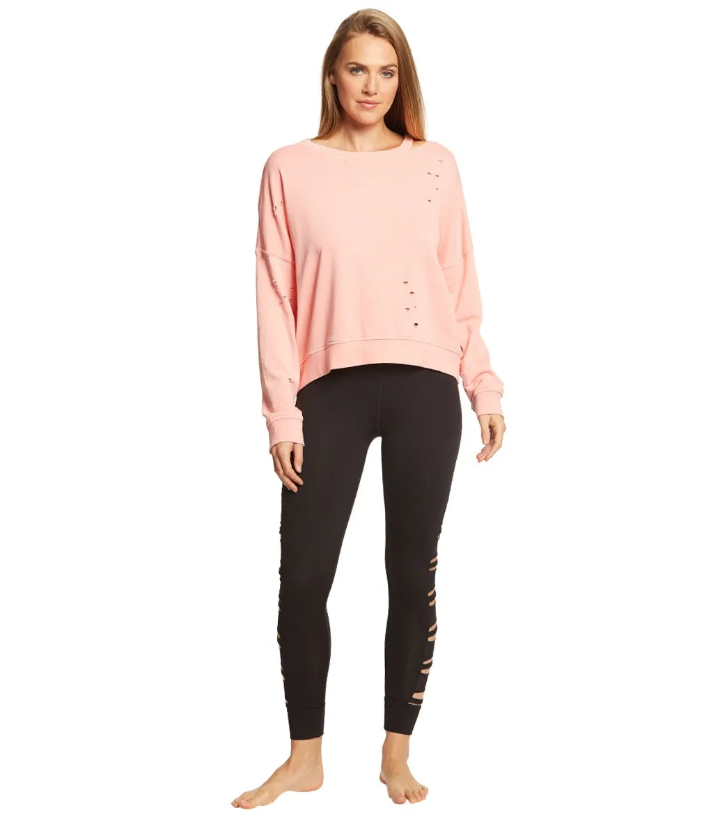 Betsey Johnson Performance Slit and Distressed Pullover