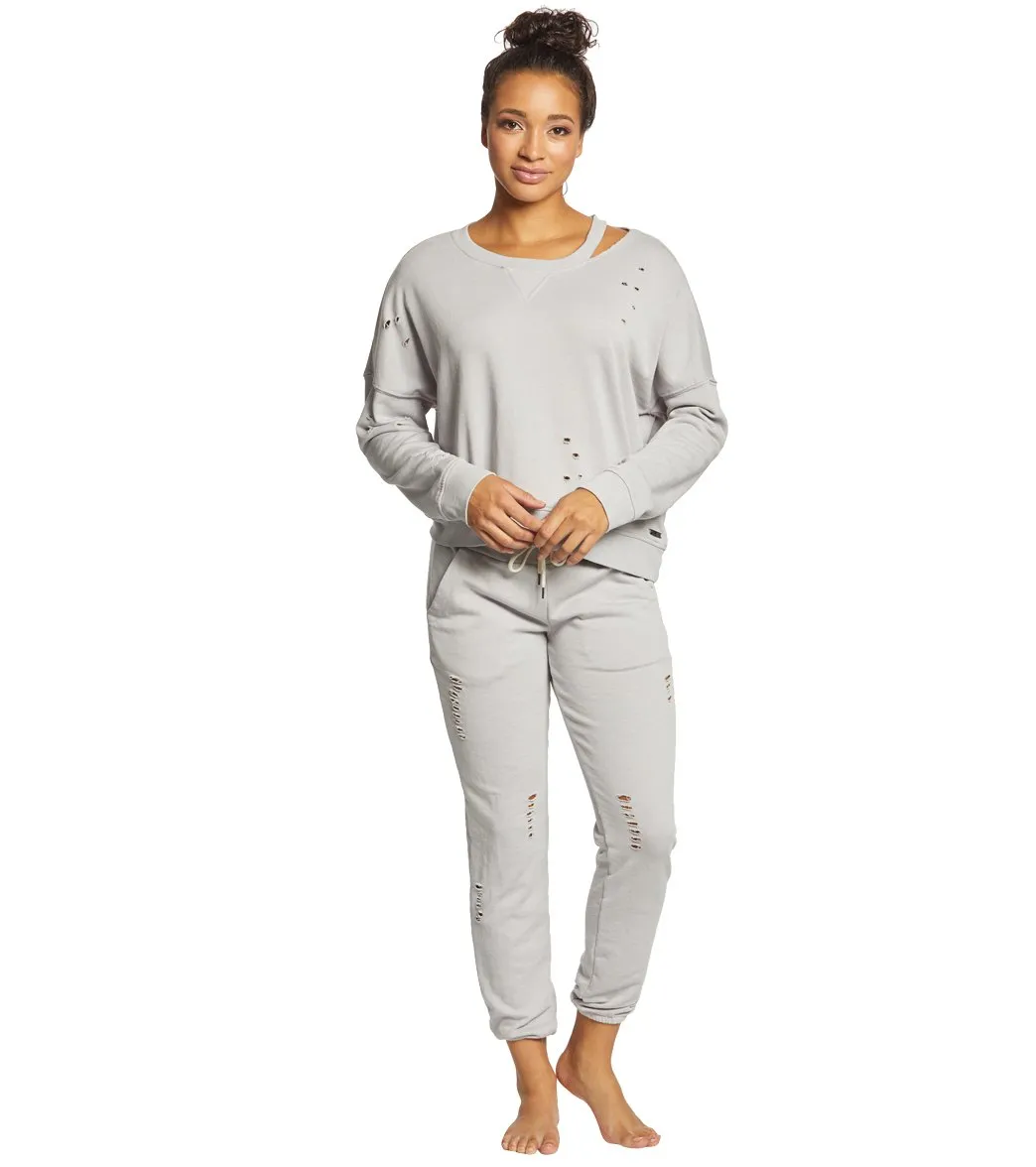 Betsey Johnson Performance Slit and Distressed Pullover