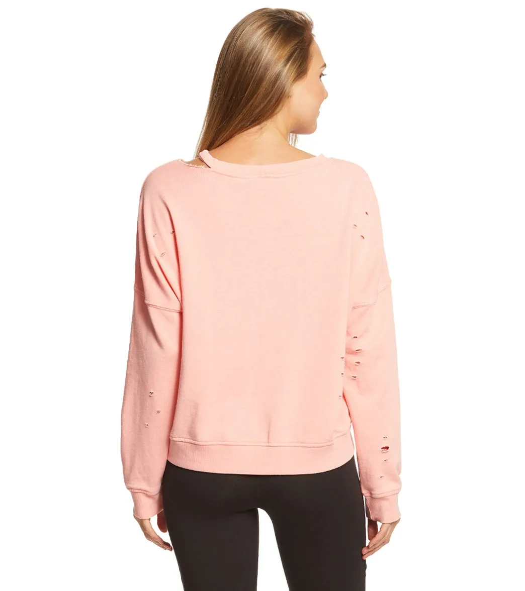 Betsey Johnson Performance Slit and Distressed Pullover