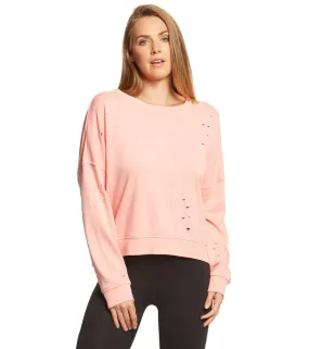 Betsey Johnson Performance Slit and Distressed Pullover