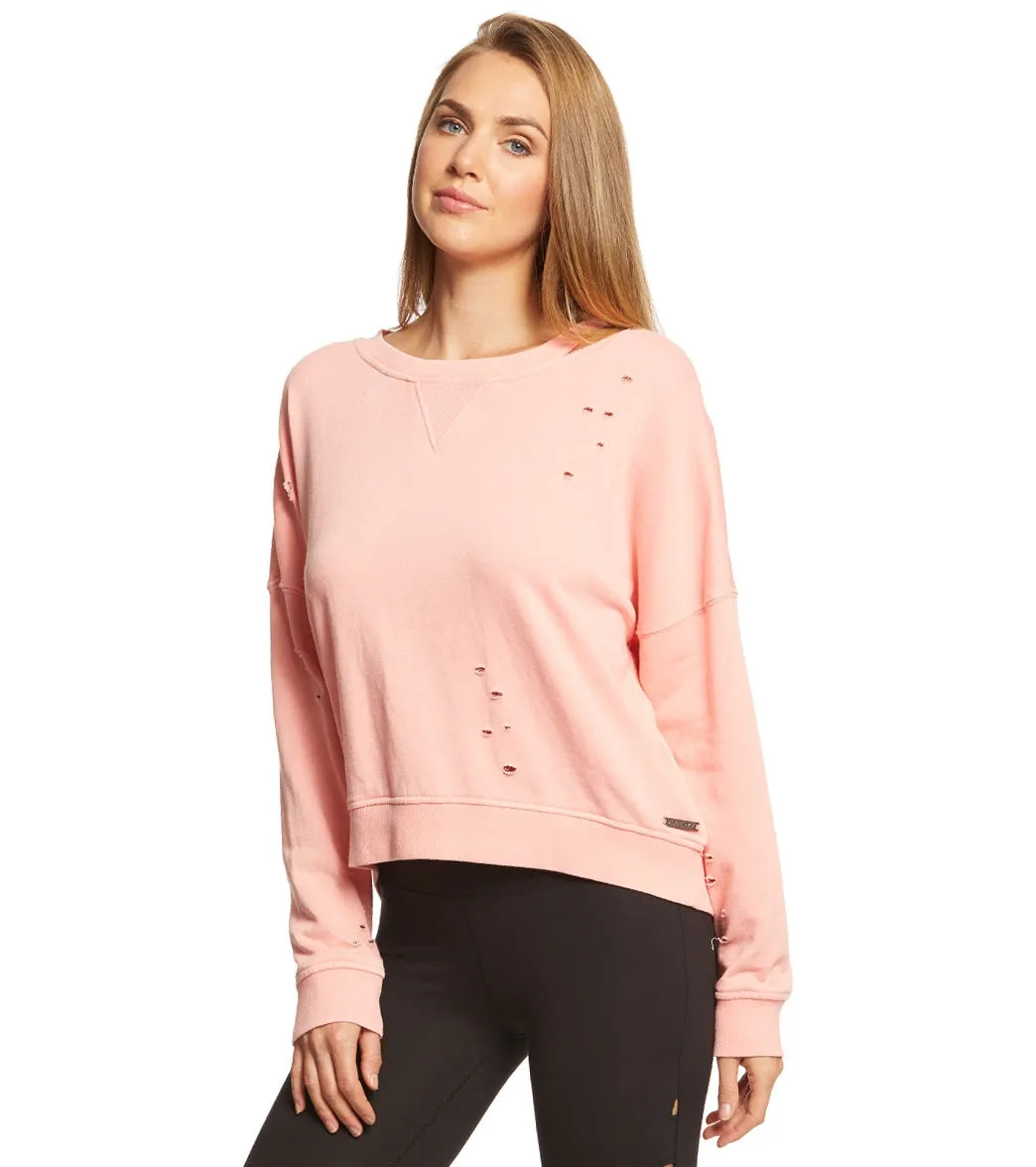 Betsey Johnson Performance Slit and Distressed Pullover