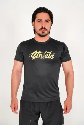 BLACK AND YELLOW ATHLETE TEE