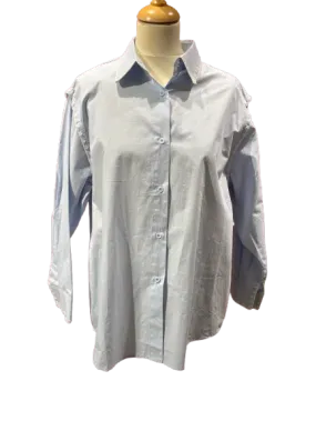 Blue Shirt With White Detailing