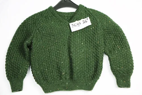 Boys Green Wool Pullover - 26" by Roberta Sturgeon