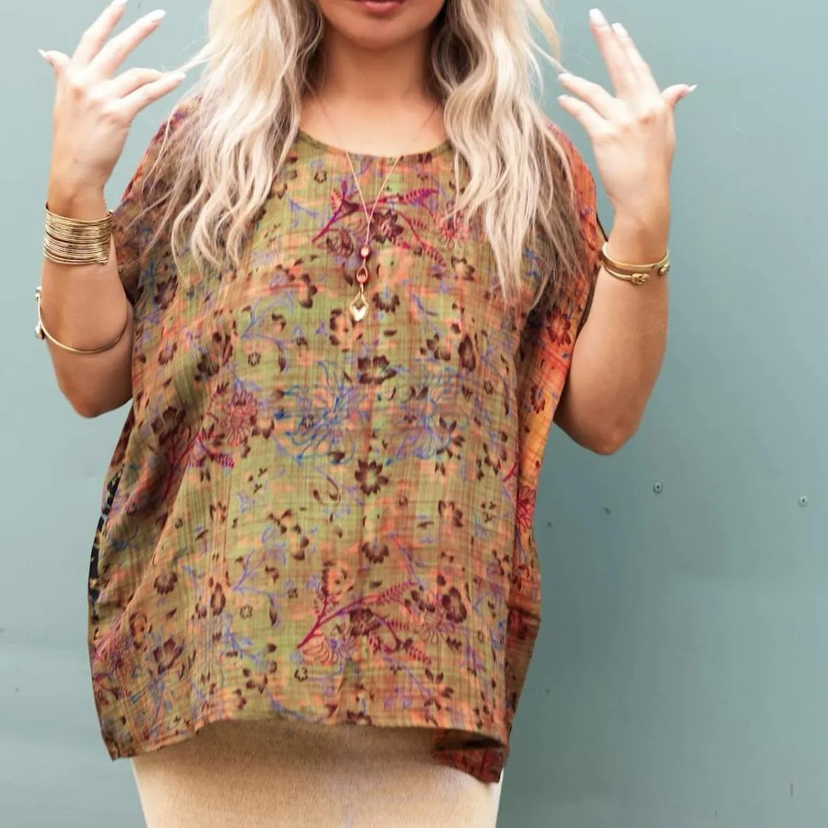 Button Back Top – Garden