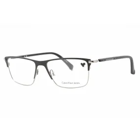 Calvin Klein Jeans Men's Eyeglasses - Satin Black Rectangular Frame | CKJ21400 001
