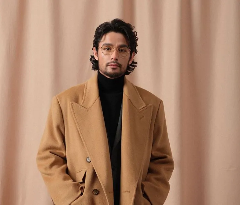 Camel Double-Breasted Overcoat