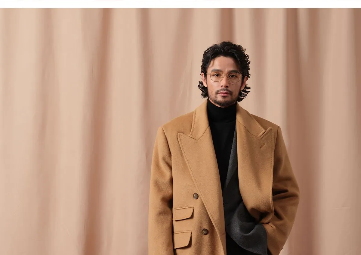 Camel Double-Breasted Overcoat