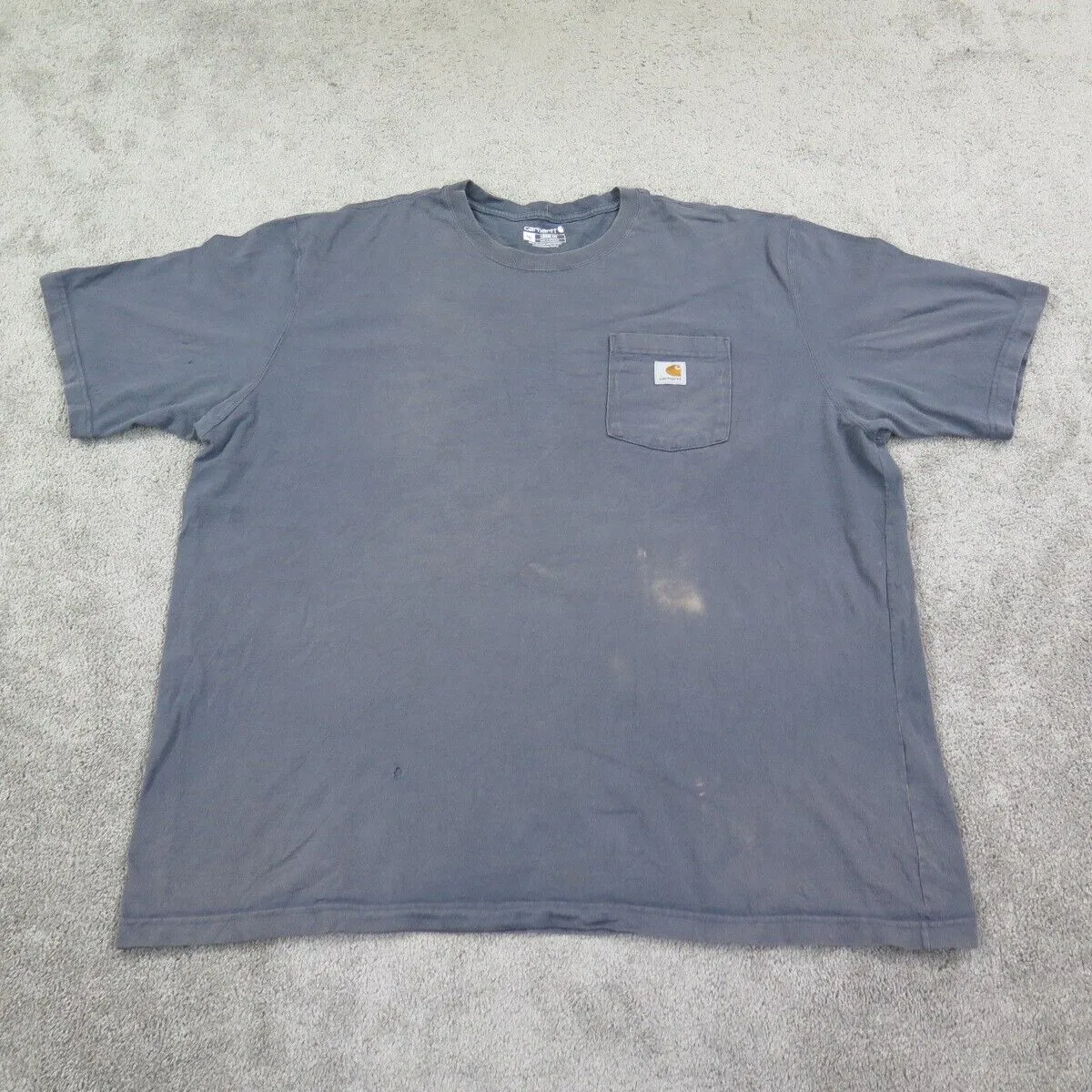 Carhartt Shirt Men 2XL Gray Crew Neck Loose Fit Lightweight Outdoor Short Sleeve