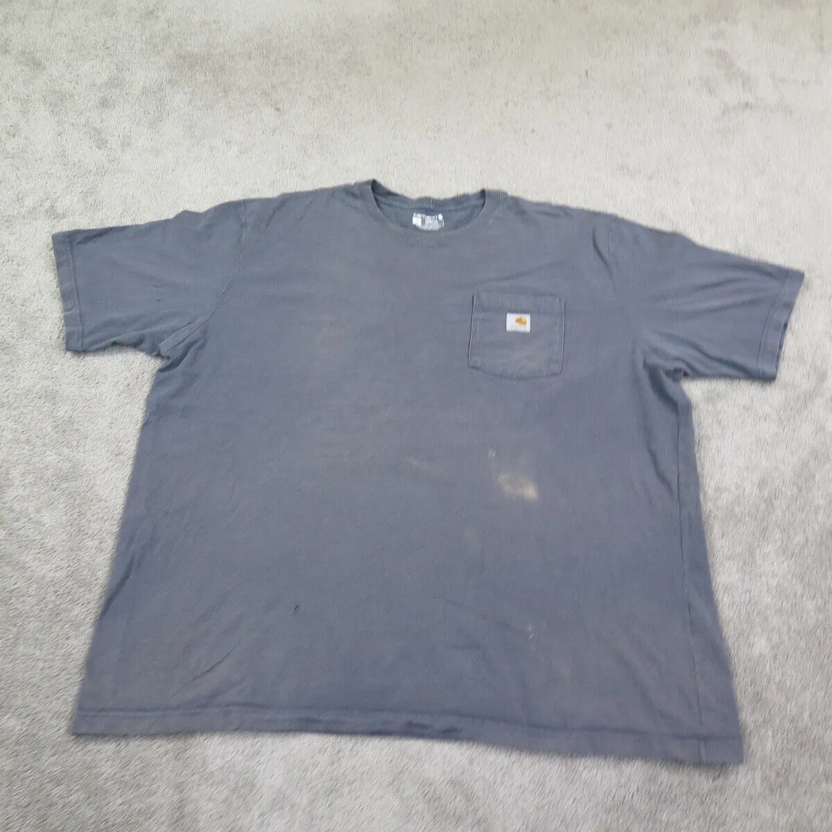 Carhartt Shirt Men 2XL Gray Crew Neck Loose Fit Lightweight Outdoor Short Sleeve
