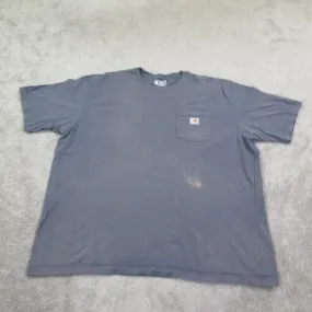 Carhartt Shirt Men 2XL Gray Crew Neck Loose Fit Lightweight Outdoor Short Sleeve
