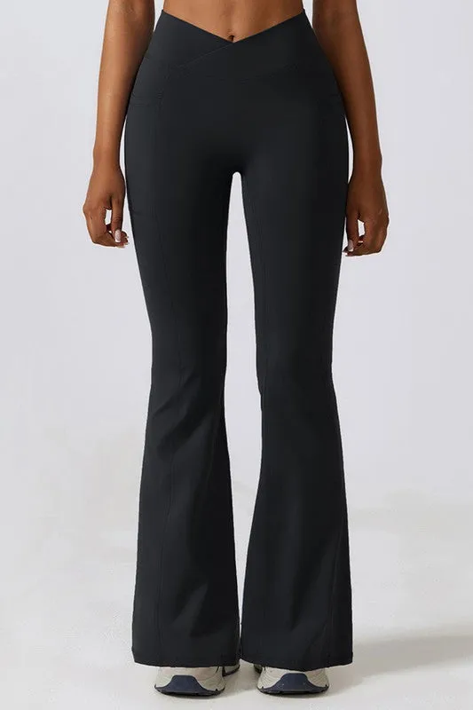 Casual buttock lift yoga flared pants