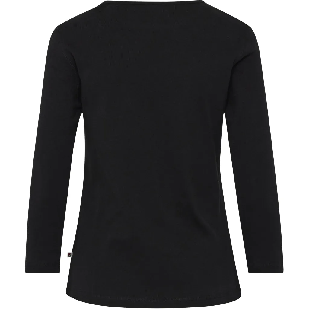 Clarissa langærmet t-shirt - Black