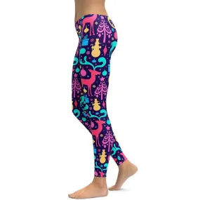 Colorful Christmas Leggings