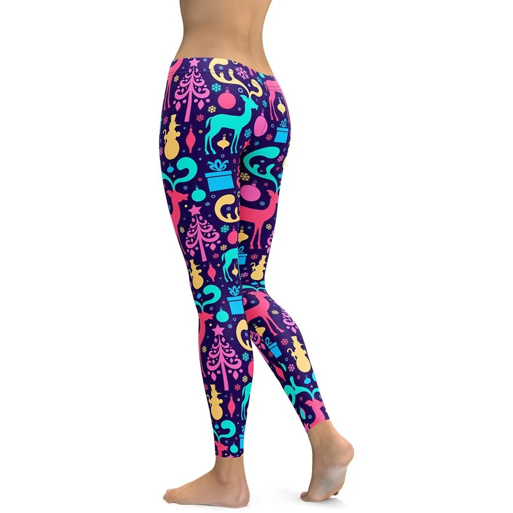 Colorful Christmas Leggings